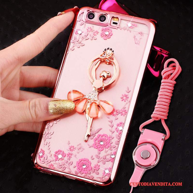 Custodia Huawei P10 Cartone Animato Bello Morbido, Cover Huawei P10 Creativo Rosa Di Personalità