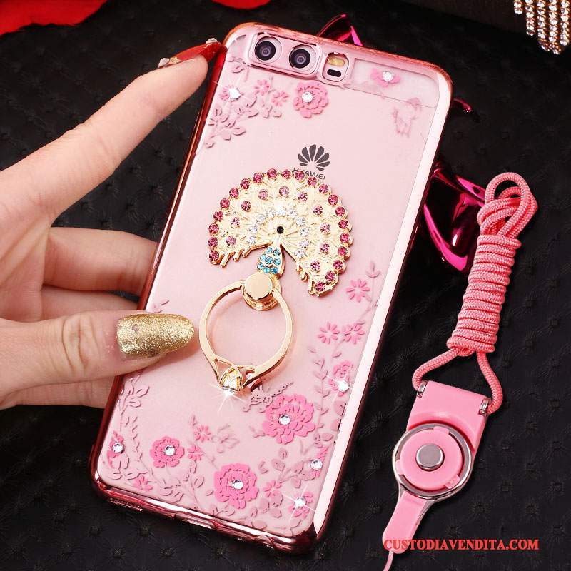 Custodia Huawei P10 Cartone Animato Bello Morbido, Cover Huawei P10 Creativo Rosa Di Personalità