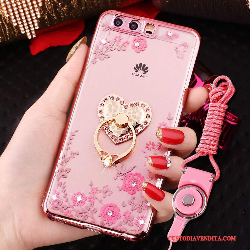 Custodia Huawei P10 Cartone Animato Bello Morbido, Cover Huawei P10 Creativo Rosa Di Personalità