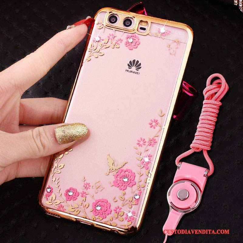 Custodia Huawei P10 Cartone Animato Bello Morbido, Cover Huawei P10 Creativo Rosa Di Personalità