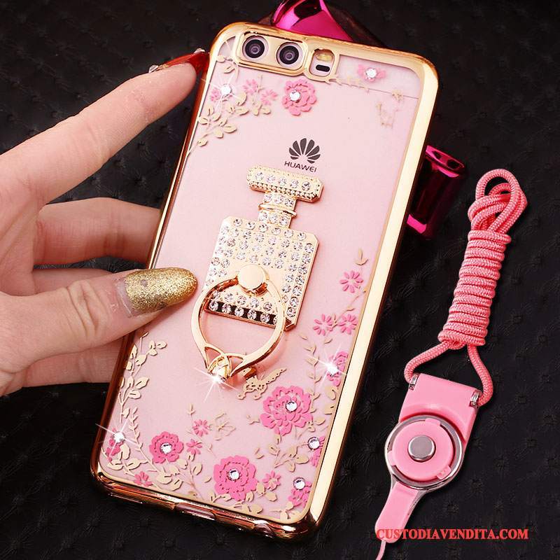 Custodia Huawei P10 Cartone Animato Bello Morbido, Cover Huawei P10 Creativo Rosa Di Personalità