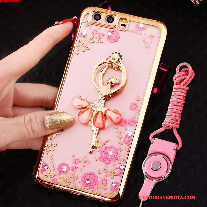 Custodia Huawei P10 Cartone Animato Bello Morbido, Cover Huawei P10 Creativo Rosa Di Personalità