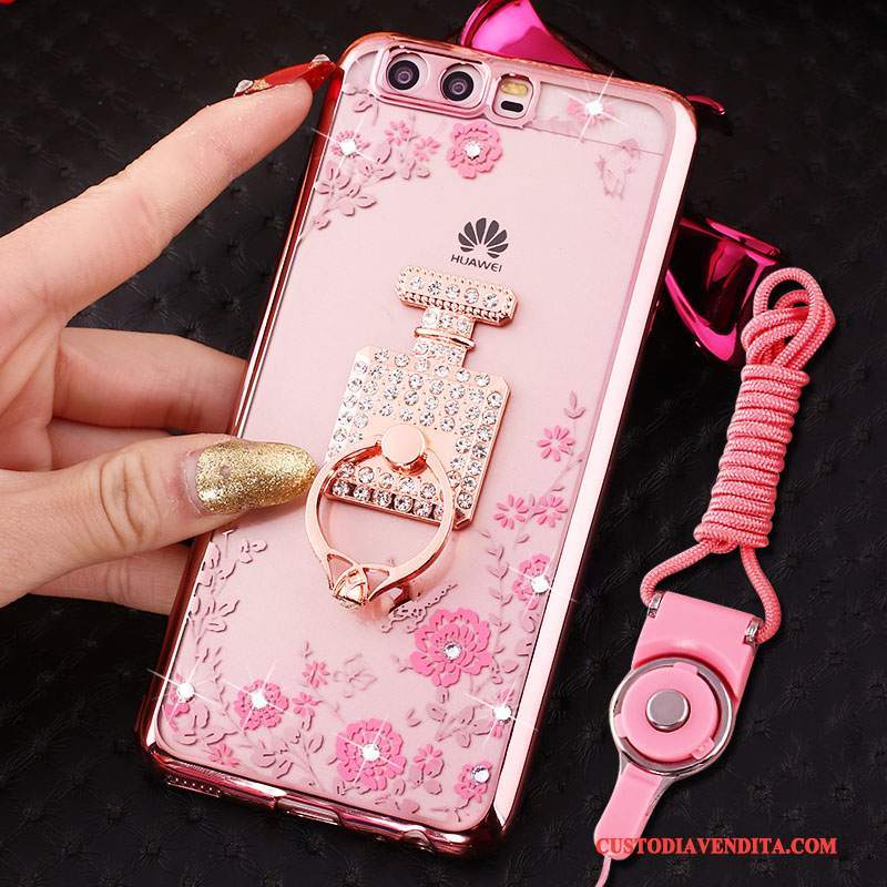 Custodia Huawei P10 Cartone Animato Bello Morbido, Cover Huawei P10 Creativo Rosa Di Personalità