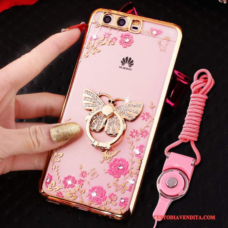 Custodia Huawei P10 Cartone Animato Bello Morbido, Cover Huawei P10 Creativo Rosa Di Personalità