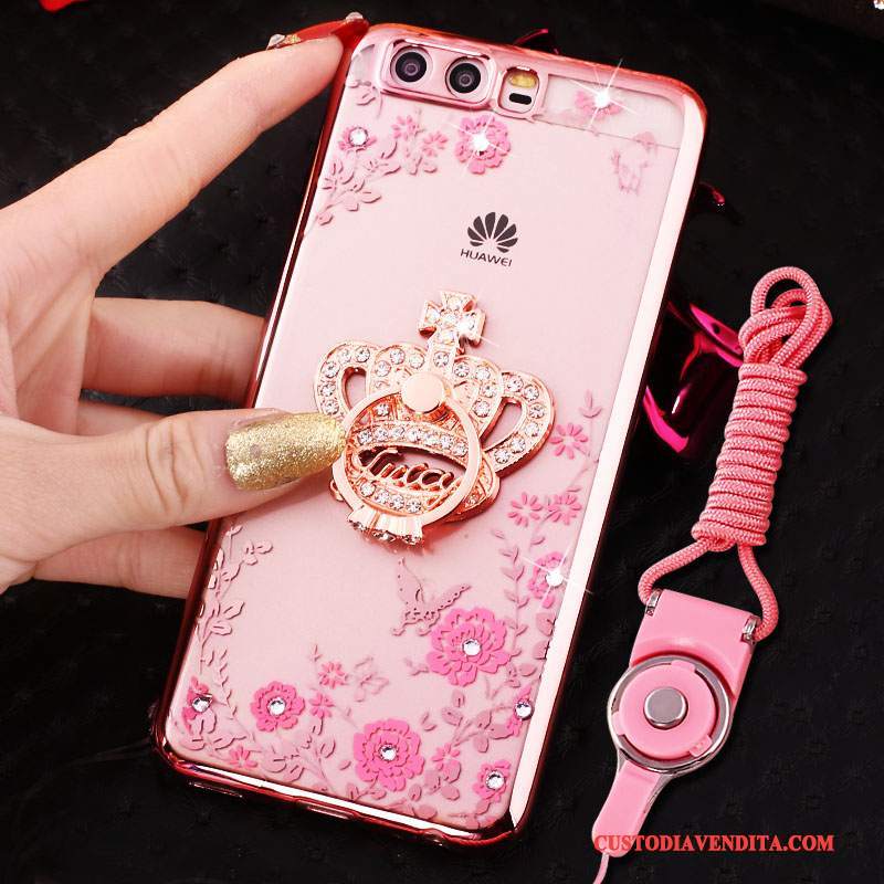 Custodia Huawei P10 Cartone Animato Bello Morbido, Cover Huawei P10 Creativo Rosa Di Personalità