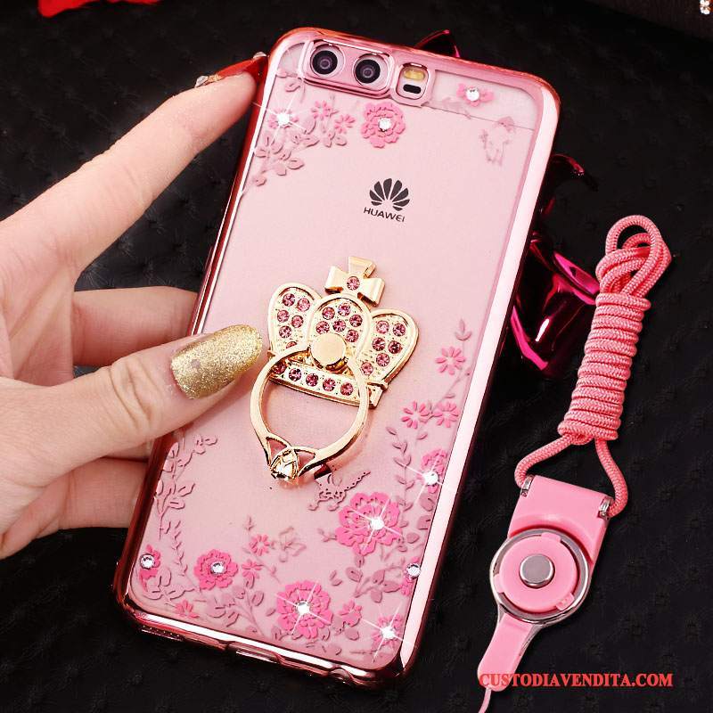 Custodia Huawei P10 Cartone Animato Bello Morbido, Cover Huawei P10 Creativo Rosa Di Personalità