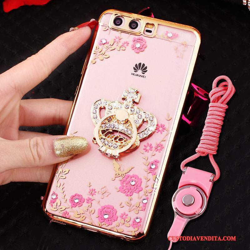 Custodia Huawei P10 Cartone Animato Bello Morbido, Cover Huawei P10 Creativo Rosa Di Personalità