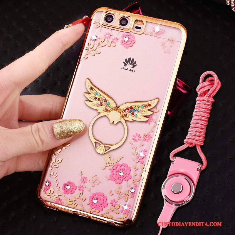 Custodia Huawei P10 Cartone Animato Bello Morbido, Cover Huawei P10 Creativo Rosa Di Personalità