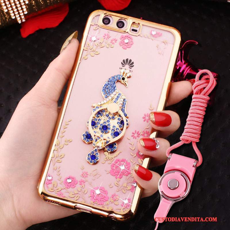 Custodia Huawei P10 Cartone Animato Bello Morbido, Cover Huawei P10 Creativo Rosa Di Personalità