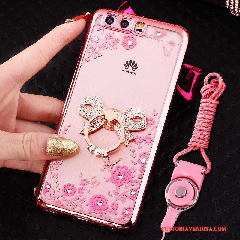 Custodia Huawei P10 Cartone Animato Bello Morbido, Cover Huawei P10 Creativo Rosa Di Personalità