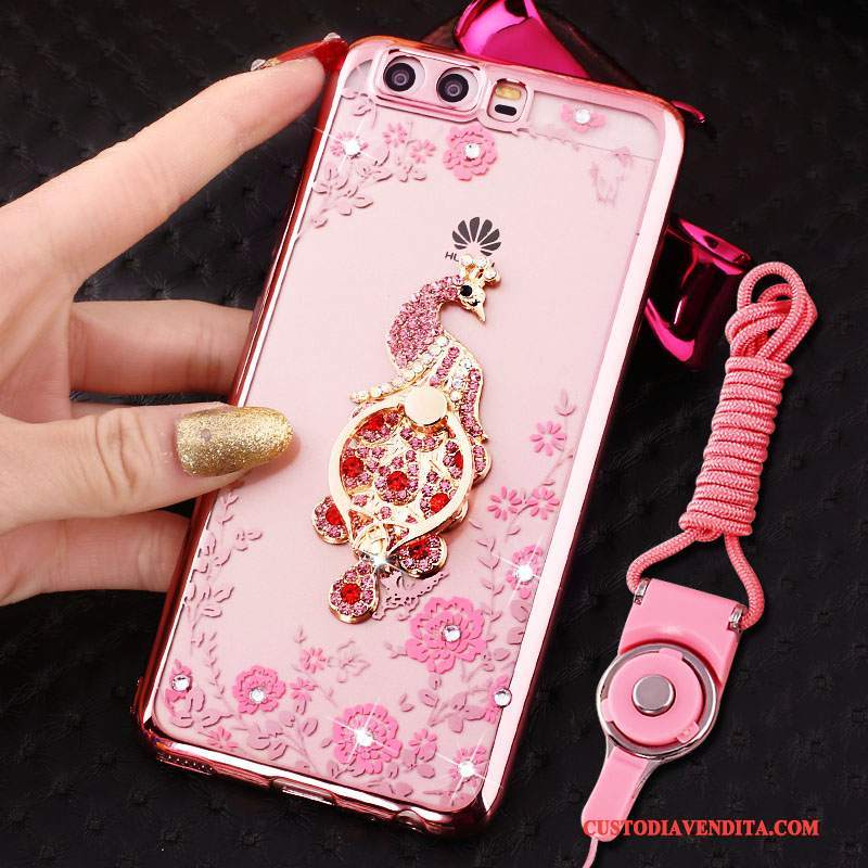 Custodia Huawei P10 Cartone Animato Bello Morbido, Cover Huawei P10 Creativo Rosa Di Personalità