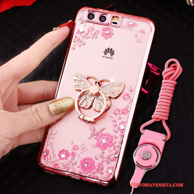 Custodia Huawei P10 Cartone Animato Bello Morbido, Cover Huawei P10 Creativo Rosa Di Personalità