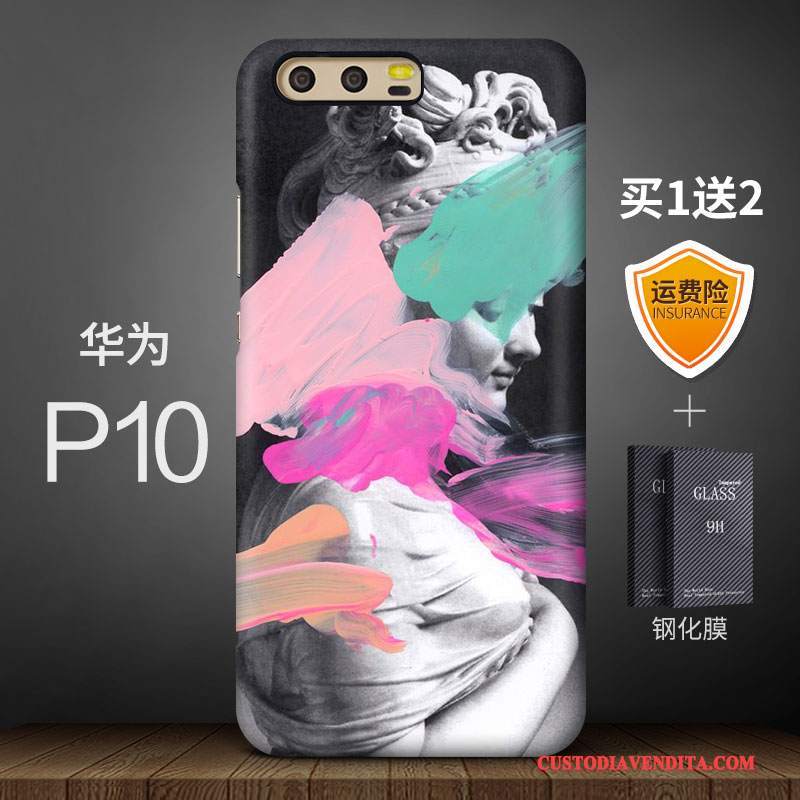 Custodia Huawei P10 Colore Anti-caduta Macchiati, Cover Huawei P10 Creativo Difficile Arte