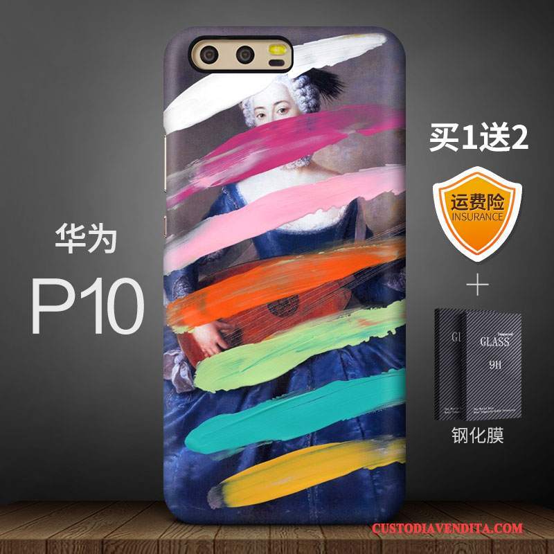 Custodia Huawei P10 Colore Anti-caduta Macchiati, Cover Huawei P10 Creativo Difficile Arte