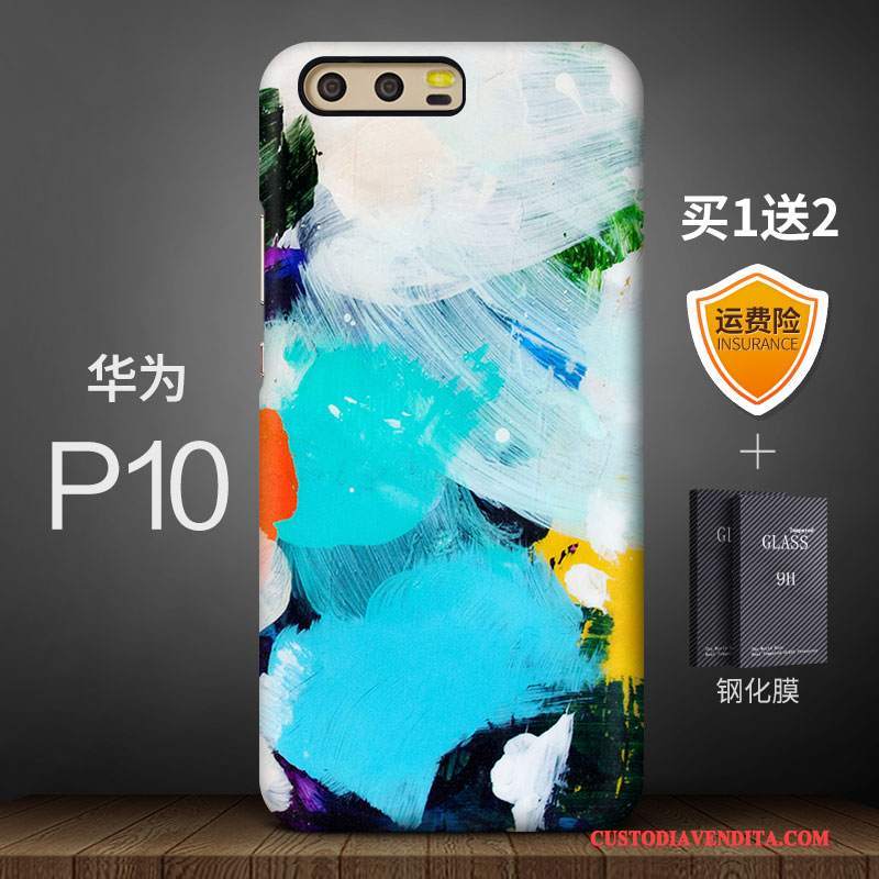 Custodia Huawei P10 Colore Anti-caduta Macchiati, Cover Huawei P10 Creativo Difficile Arte