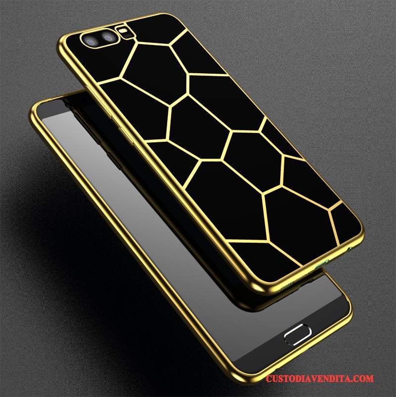 Custodia Huawei P10 Creativo Anti-caduta Oro, Cover Huawei P10 Silicone Tendenza Morbido