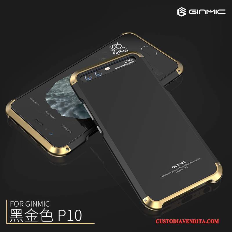 Custodia Huawei P10 Creativo Anti-caduta Telaio, Cover Huawei P10 Difficile Metallo