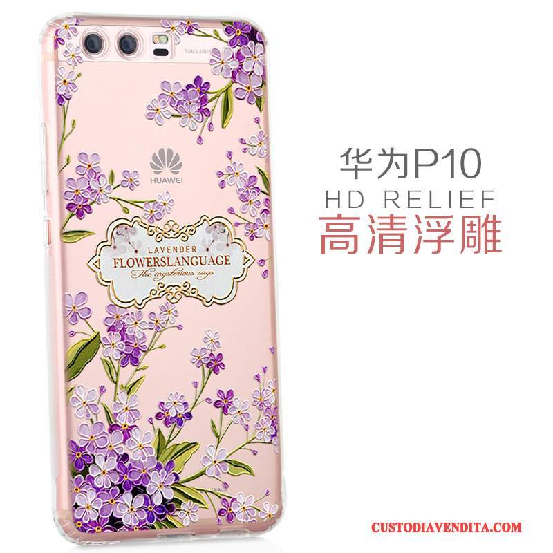 Custodia Huawei P10 Creativo Bello Sottile, Cover Huawei P10 Silicone Di Personalità Rosa