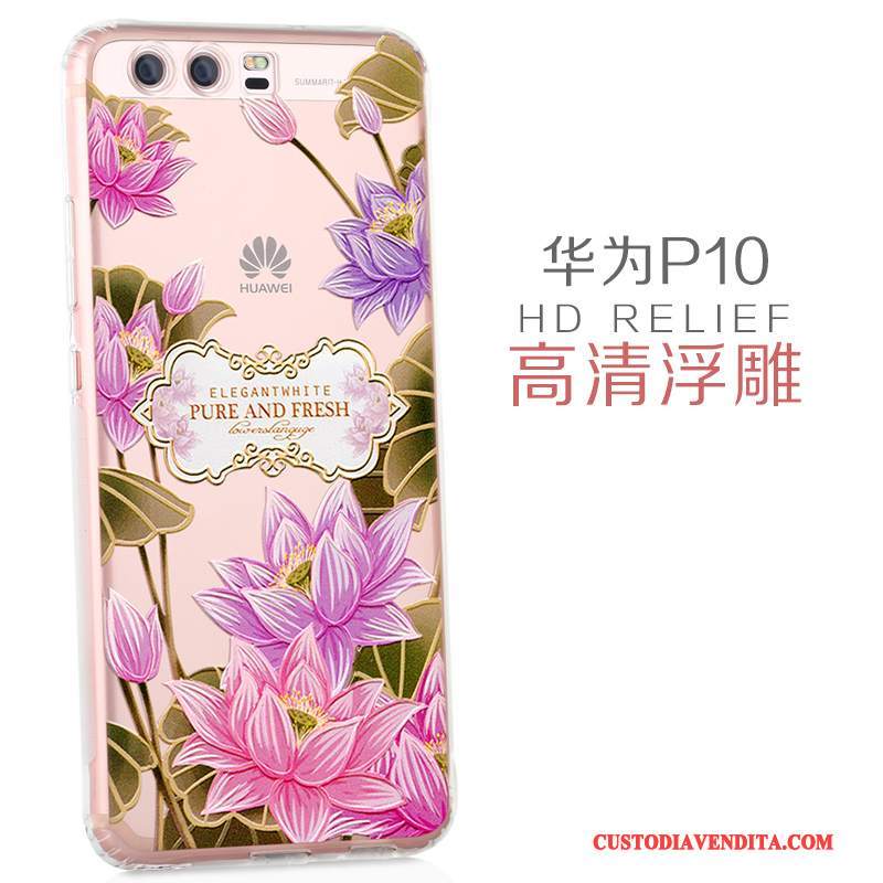 Custodia Huawei P10 Creativo Bello Sottile, Cover Huawei P10 Silicone Di Personalità Rosa