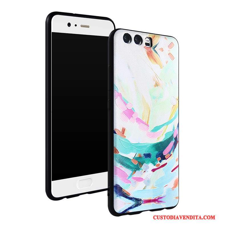 Custodia Huawei P10 Creativo Ornamenti Appesitelefono, Cover Huawei P10 Protezione Bianco Macchiati