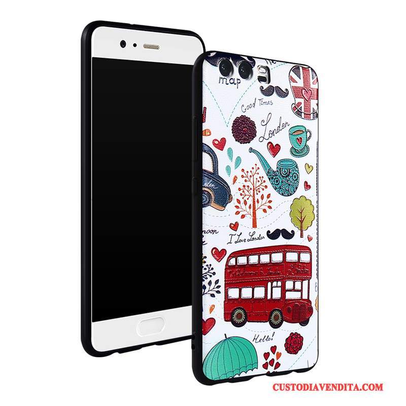 Custodia Huawei P10 Creativo Ornamenti Appesitelefono, Cover Huawei P10 Protezione Bianco Macchiati