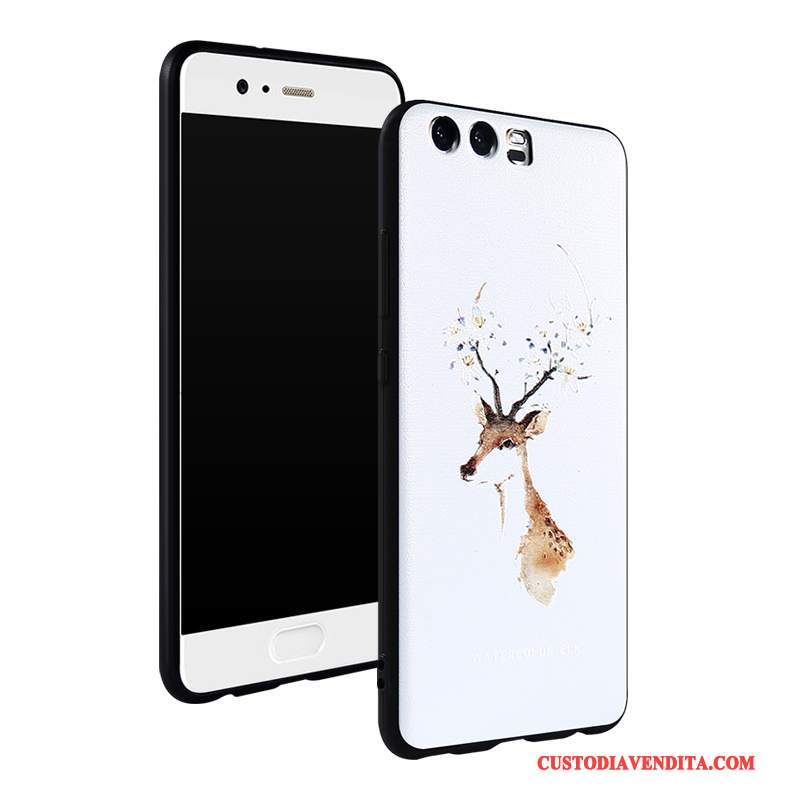 Custodia Huawei P10 Creativo Ornamenti Appesitelefono, Cover Huawei P10 Protezione Bianco Macchiati