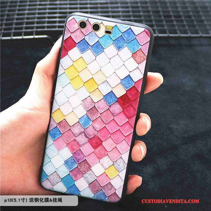 Custodia Huawei P10 Creativo Telefono Ornamenti Appesi, Cover Huawei P10 Protezione Porpora Tutto Incluso