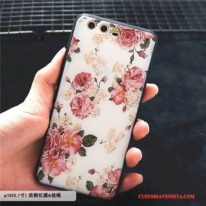 Custodia Huawei P10 Creativo Telefono Ornamenti Appesi, Cover Huawei P10 Protezione Porpora Tutto Incluso