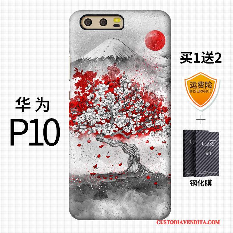 Custodia Huawei P10 Creativo Vento Difficile, Cover Huawei P10 Telefono Grigio