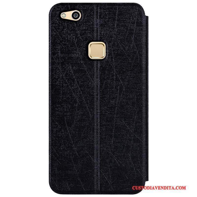 Custodia Huawei P10 Lite Folio Gioventù Morbido, Cover Huawei P10 Lite Pelle Tutto Incluso Blu