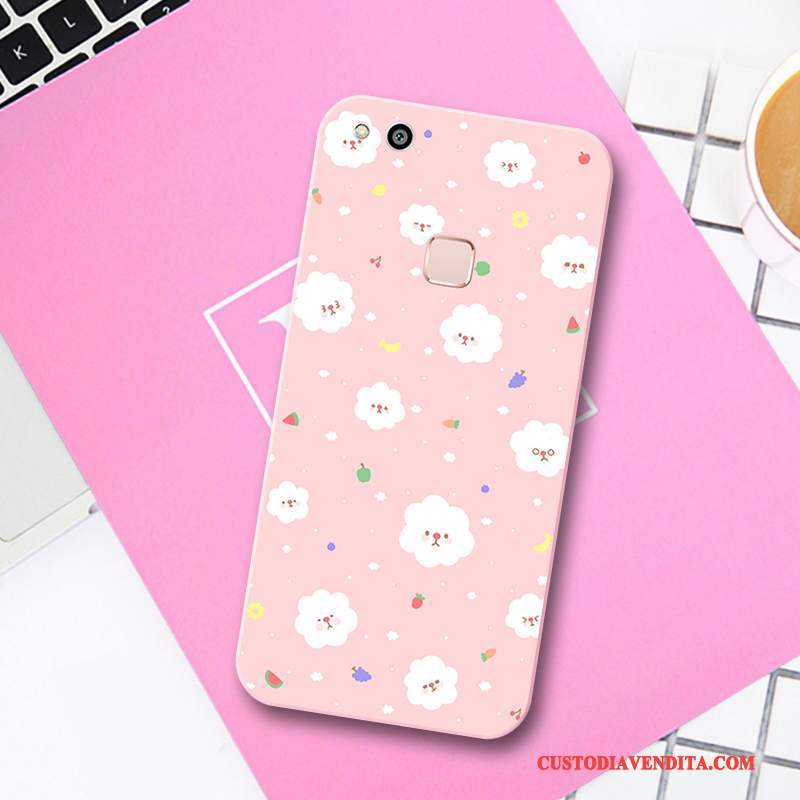 Custodia Huawei P10 Lite Goffratura Tendenza Fresco, Cover Huawei P10 Lite Silicone Telefono Piccola