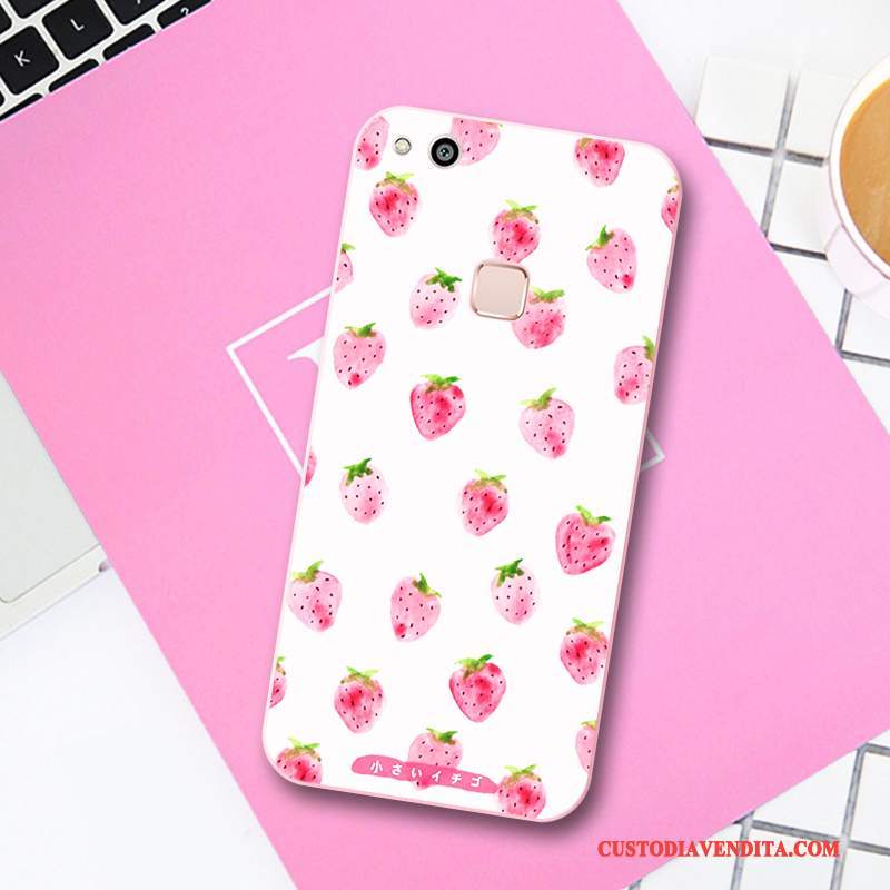 Custodia Huawei P10 Lite Goffratura Tendenza Fresco, Cover Huawei P10 Lite Silicone Telefono Piccola