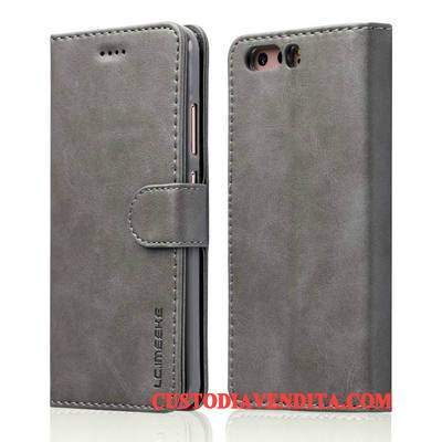 Custodia Huawei P10 Lite Pelle Anti-caduta Colore Profondo, Cover Huawei P10 Lite Protezione Gioventù Grigio