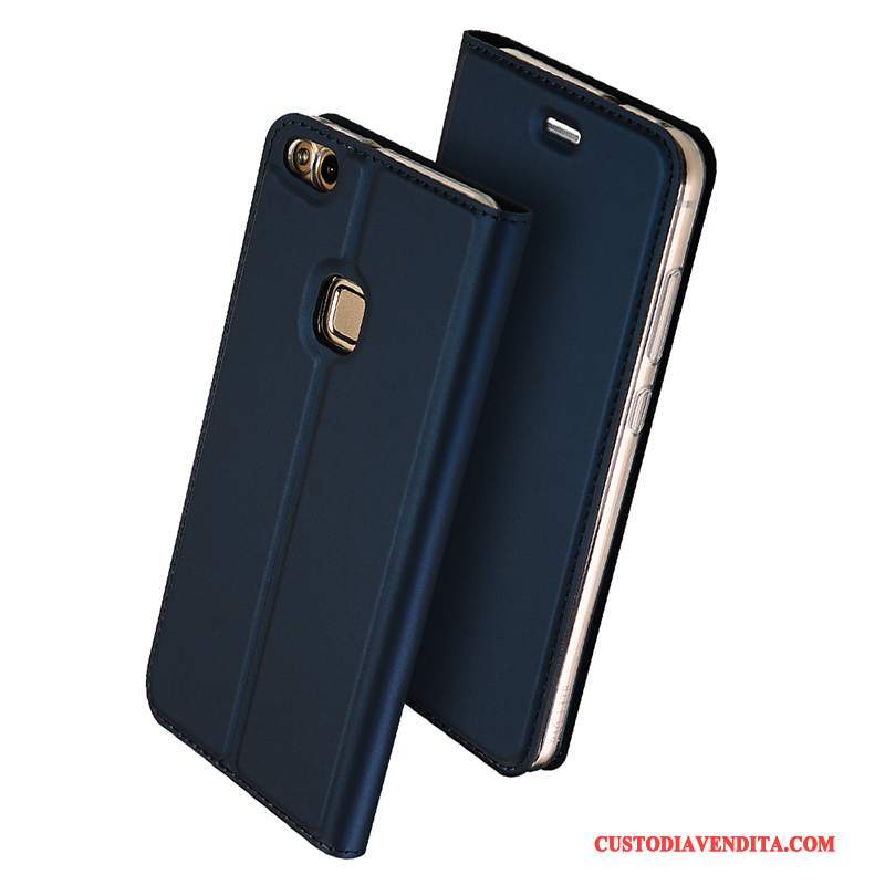 Custodia Huawei P10 Lite Pelle Oro Affari, Cover Huawei P10 Lite Folio Leggere Gioventù