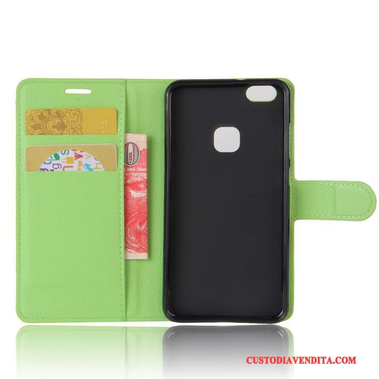 Custodia Huawei P10 Lite Pelle Verde Gioventù, Cover Huawei P10 Lite Protezione