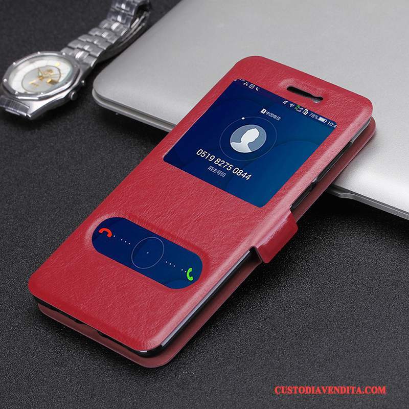 Custodia Huawei P10 Lite Silicone Gioventùtelefono, Cover Huawei P10 Lite Pelle Tendenza Vino Rosso