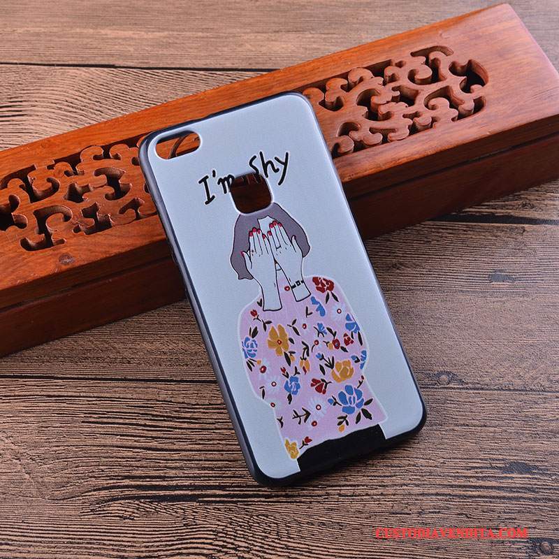 Custodia Huawei P10 Lite Silicone Ornamenti Appesi Anti-caduta, Cover Huawei P10 Lite Cartone Animato Nerotelefono