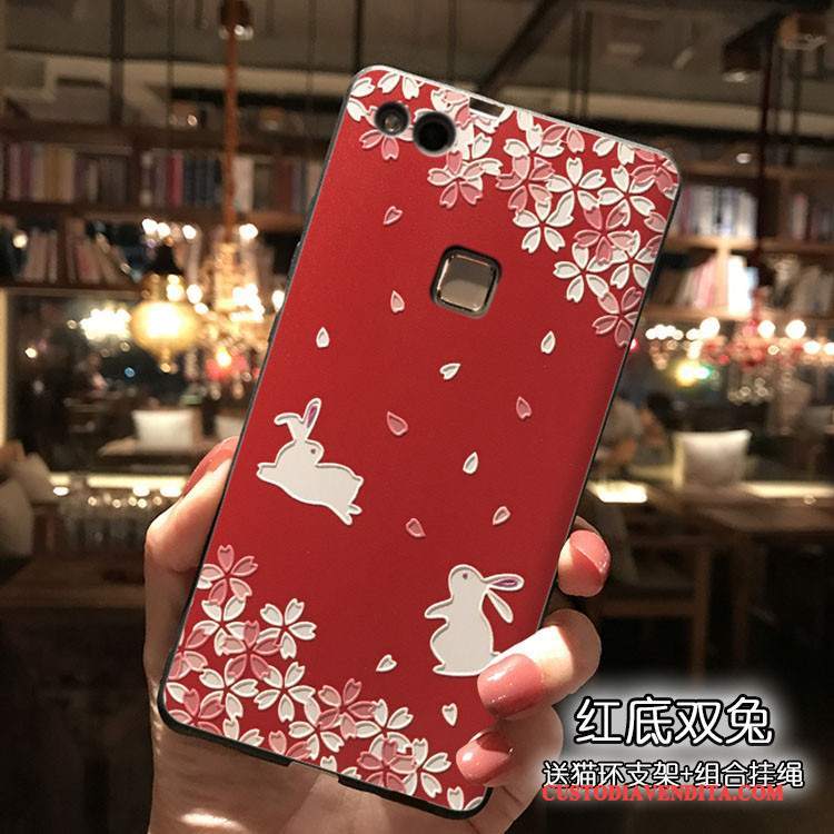 Custodia Huawei P10 Lite Silicone Ornamenti Appesi Rosso, Cover Huawei P10 Lite Tutto Inclusotelefono