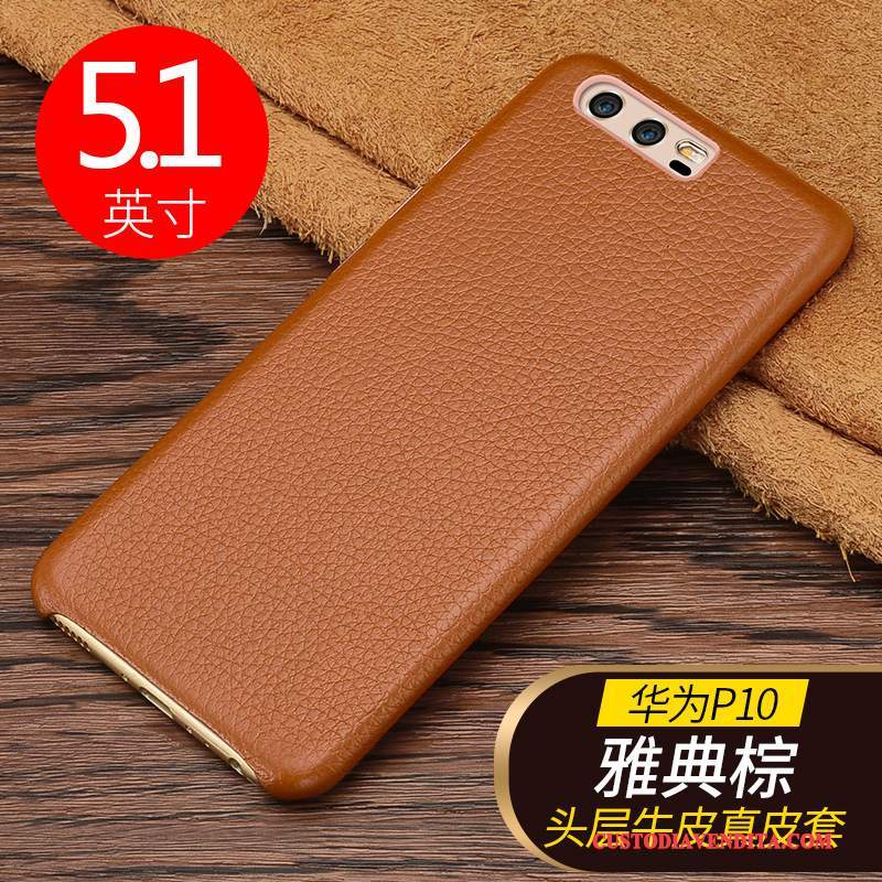 Custodia Huawei P10 Pelle Muccatelefono, Cover Huawei P10 Protezione Anti-caduta Affari