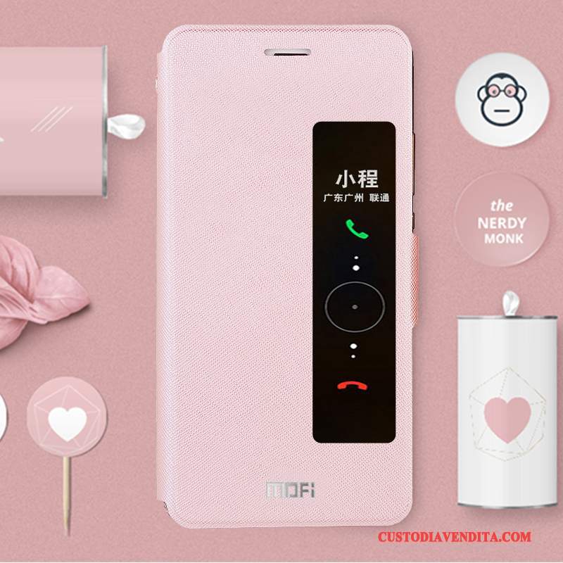 Custodia Huawei P10 Pelle Rosa Anti-caduta, Cover Huawei P10 Protezione Telefono