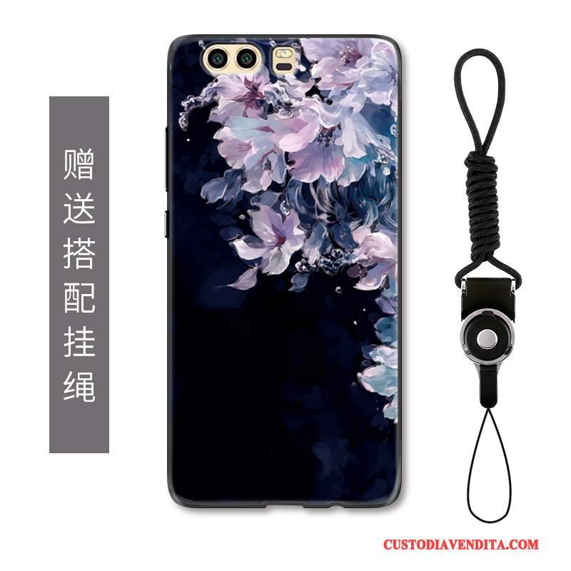 Custodia Huawei P10 Plus Colore Fiori Ornamenti Appesi, Cover Huawei P10 Plus Protezione Anti-caduta Gattino