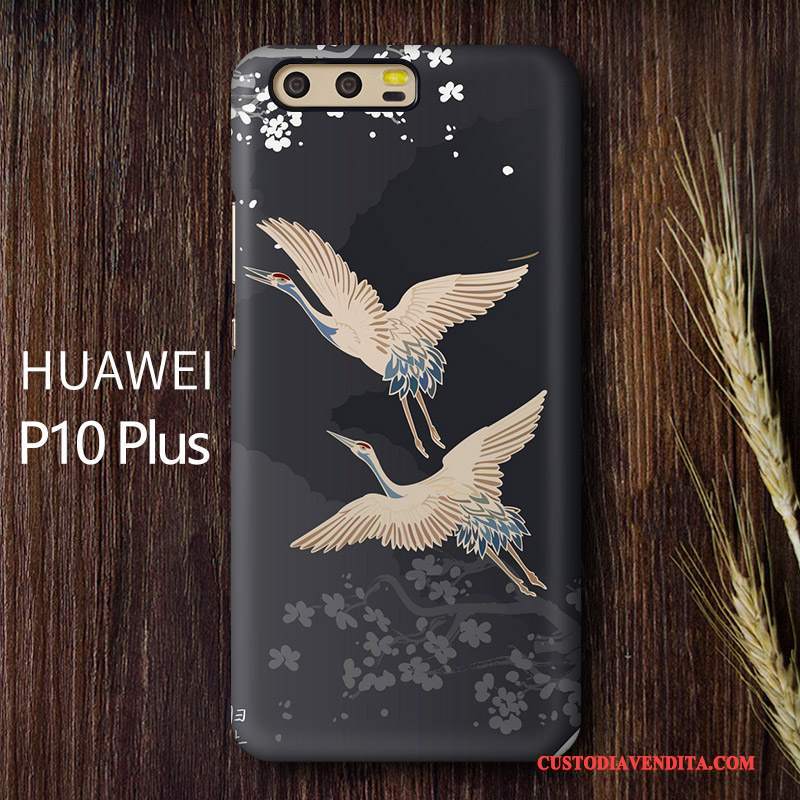 Custodia Huawei P10 Plus Colore Personalizza Stile Cinese, Cover Huawei P10 Plus Creativo Anti-caduta Macchiati