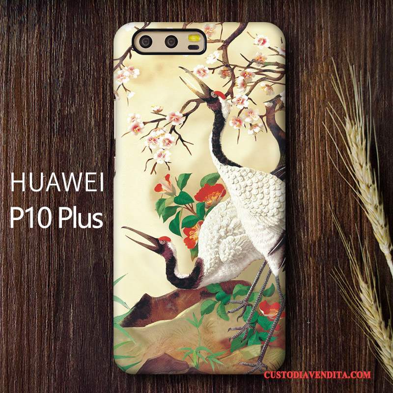 Custodia Huawei P10 Plus Colore Personalizza Stile Cinese, Cover Huawei P10 Plus Creativo Anti-caduta Macchiati