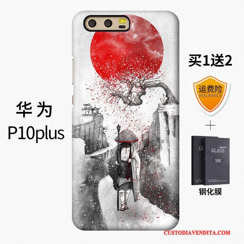 Custodia Huawei P10 Plus Creativo Arte Difficile, Cover Huawei P10 Plus Telefono Vento