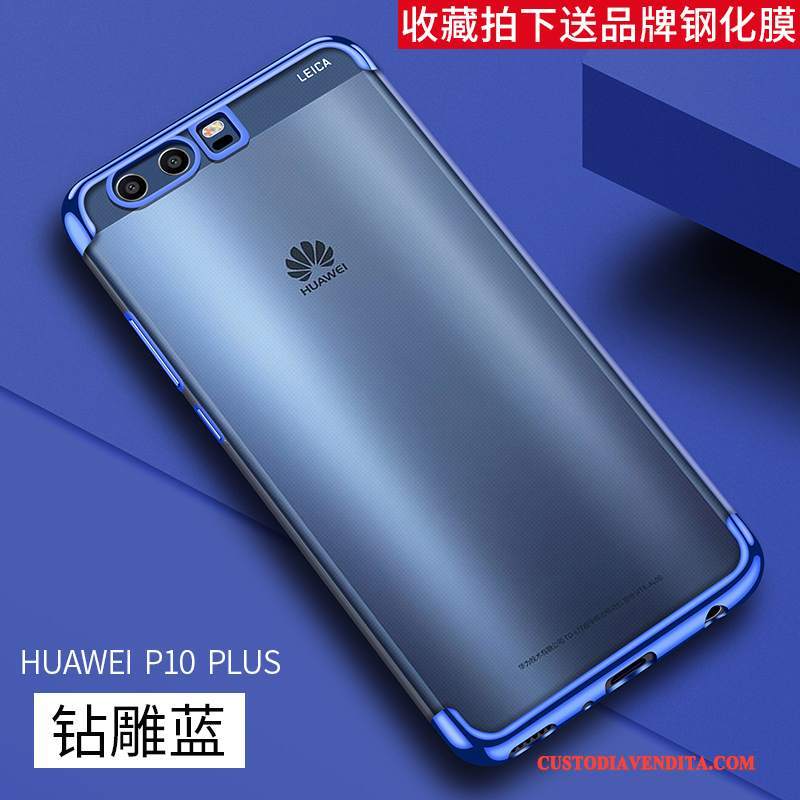 Custodia Huawei P10 Plus Creativo Telefono Blu, Cover Huawei P10 Plus Protezione Tutto Incluso Morbido