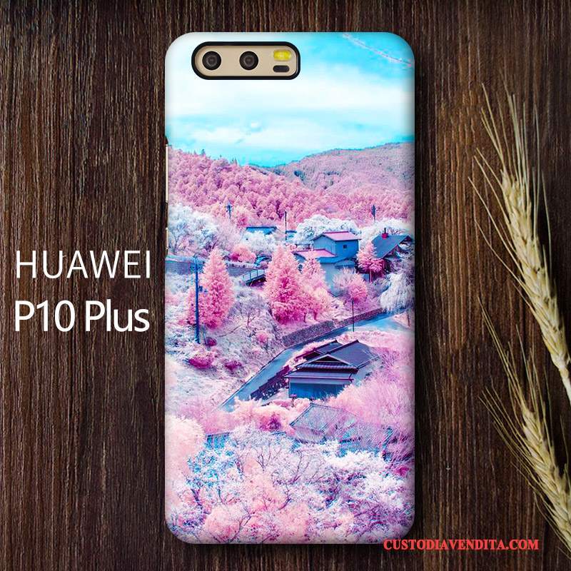 Custodia Huawei P10 Plus Creativo Telefono Ciliegia, Cover Huawei P10 Plus Colore Macchiati Difficile