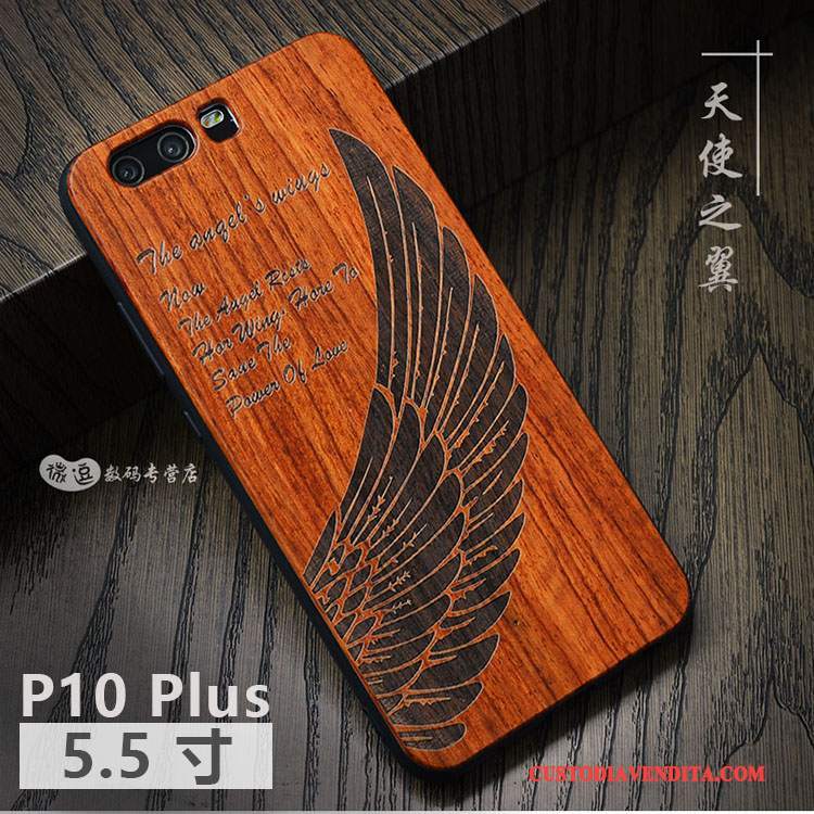 Custodia Huawei P10 Plus Creativo Telefono Di Personalità, Cover Huawei P10 Plus Legno Massello Semplici Anti-caduta