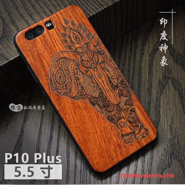 Custodia Huawei P10 Plus Creativo Telefono Di Personalità, Cover Huawei P10 Plus Legno Massello Semplici Anti-caduta