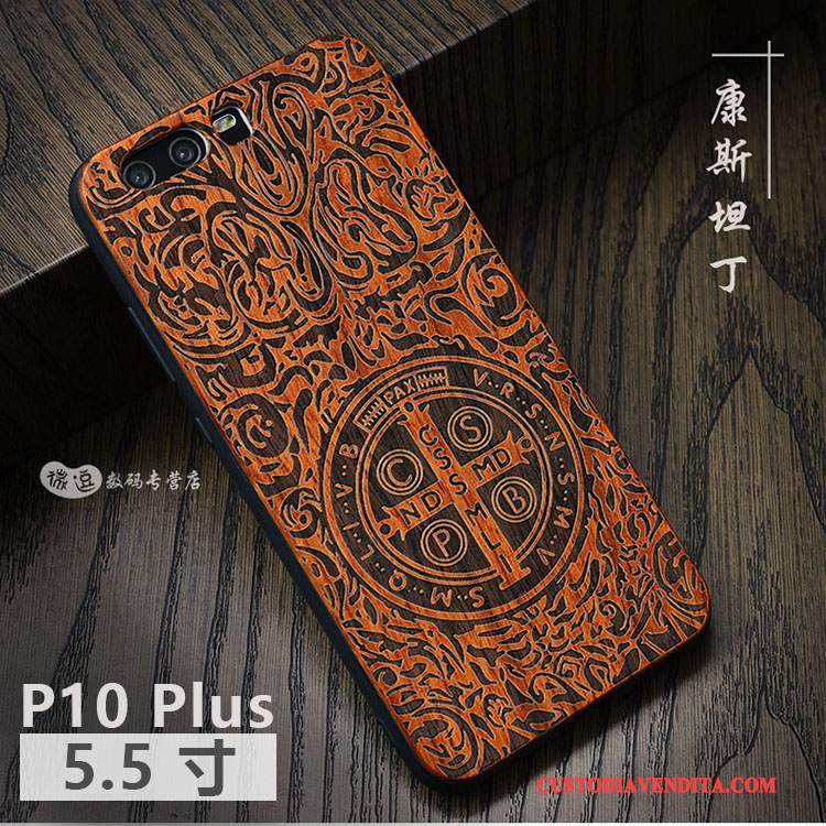 Custodia Huawei P10 Plus Creativo Telefono Di Personalità, Cover Huawei P10 Plus Legno Massello Semplici Anti-caduta