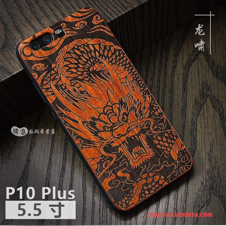 Custodia Huawei P10 Plus Creativo Telefono Di Personalità, Cover Huawei P10 Plus Legno Massello Semplici Anti-caduta